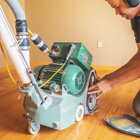 Hardwood floor sanding