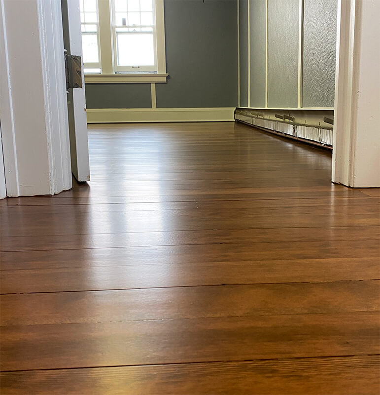 Douglas Fir floors after restoration
