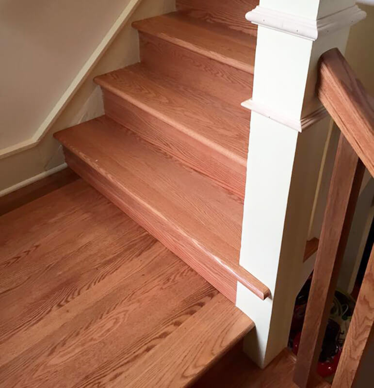 New wood staircase