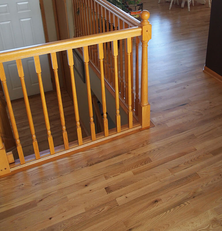 Split level wood flooring